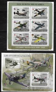 Comoro Islands 993-94 WWII Military Aircraft Mint NH