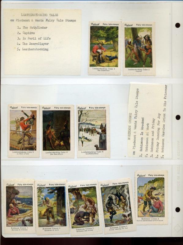 Large PIEDMONT (Wentz) FAIRY TALE INSERT Cinderella POSTER STAMP COLLECTION #723