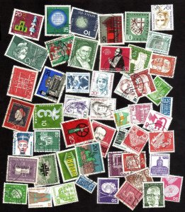 Lot of 50, Mixed stamps from Germany, Mostly Used