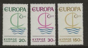 Cyprus 275-77   1966   set 3  vf  mint nh
