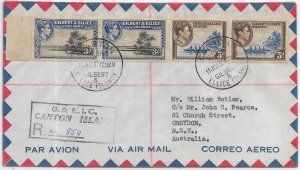 1957 Canton Island, Gilbert & Ellice Islands to Croydon, Australia Reg. (59562)