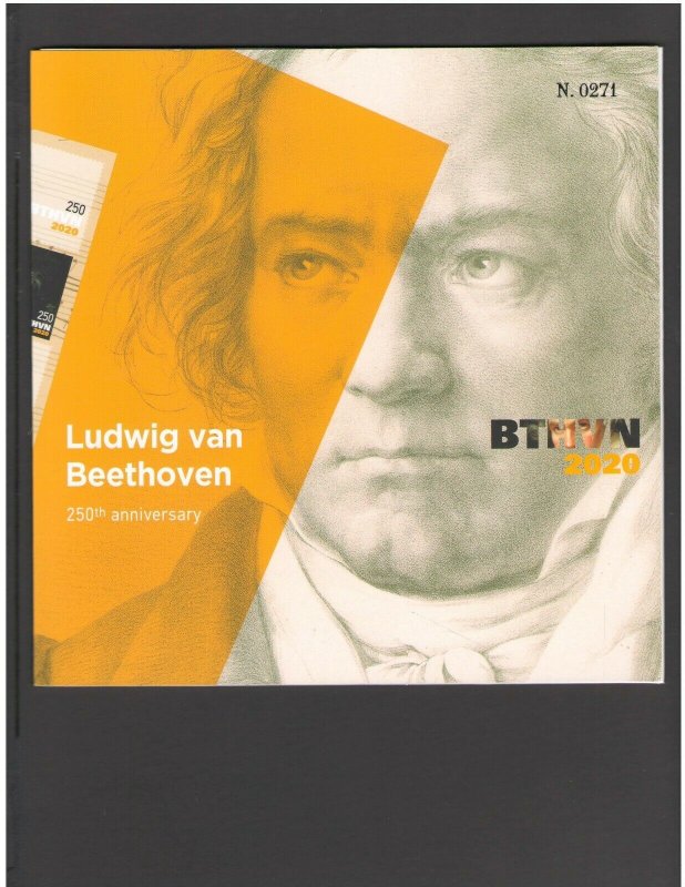 LEBANON: 2020-NI-13  /** BEETHOVEN **/ Sheet of 20 with Folder/ MNH-2 Images 