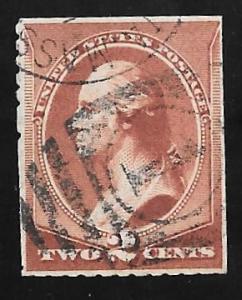 210 2 cent SUPERB Fancy Cancel Stamp used F