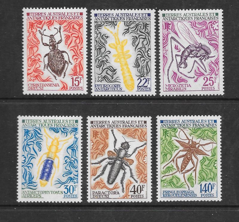 FRENCH SOUTHERN ANTARCTIC TERRITORIES #46-51  INSECTS  MNH