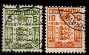 DENMARK  Scott i4-i5 late fee stamps