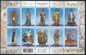 MALTA 2022 RELIGION FESTA SERIES VI SHEET