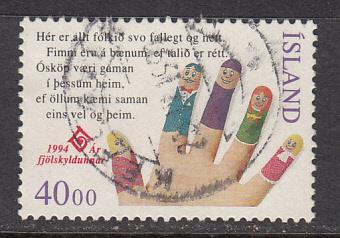 Iceland SC# 779  1994 Year of Family used