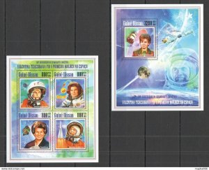 2013 Guinea-Bissau Space Valentina Tereshkova Kb+Bl ** Stamps St1254