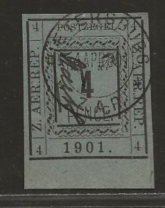 TRANSVAAL SC# 186(SG#12h) LOWER 'p' IN PENCE  VF/CTO