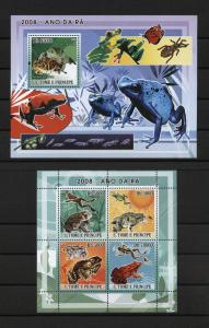 S.Tome & Principe Frogs 2008 MNH