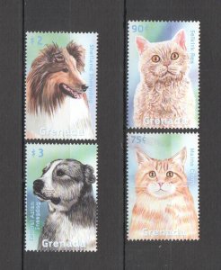 SS0410 GRENADA FAUNA PETS DOMESTIC ANIMALS CATS & DOGS 1SET MNH