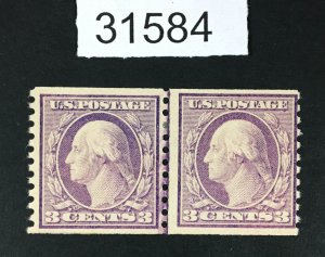 US STAMPS # 493 LINE PAIR MINT OG H LOT #31584