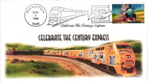 #3333-3337 All Aboard Train SET OF 5  Different ONE SHOWN – UNKNOWN Cachet 