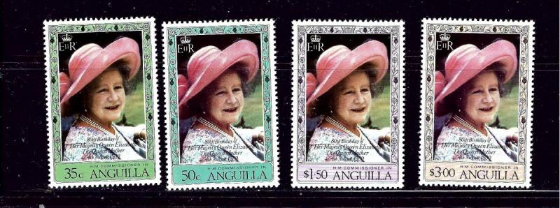 Anguilla 394-97 MNH 1980 Queen Mother Birthday