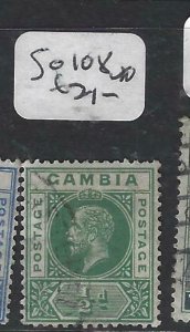 GAMBIA  (P0607B)  KGV   1/2D  SG  108   VFU 