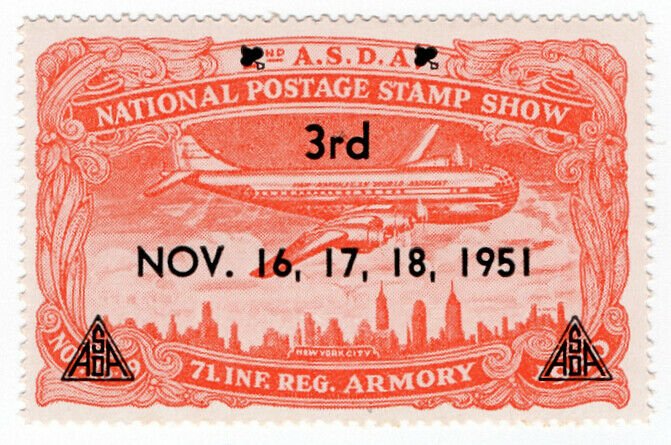 (I.B) US Cinderella : 3rd National Postage Stamp Show (New York 1951)