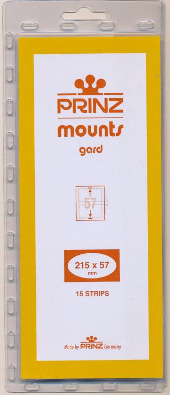 Prinz Scott Stamp Mount 57/215 CLEAR Background Pack of 15 