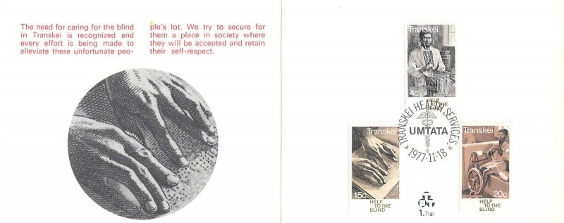 11. South Africa 1977 Health Care Service - Help for the Blind FDC