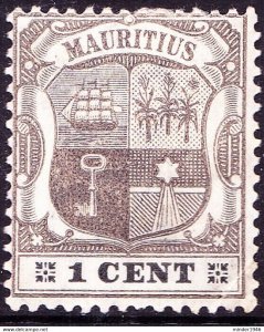 MAURITIUS 1901 QV 1c Grey & Black SG138 MH