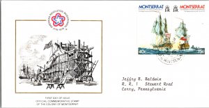 Montserrat, Worldwide First Day Cover, Americana, Ships