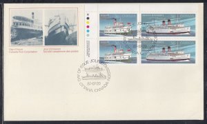 Canada Scott 1140a UL Pl Blk FDC - Canadian Steamships