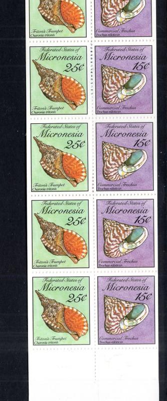 Micronesia 88b Seashells Booklet MNH VF