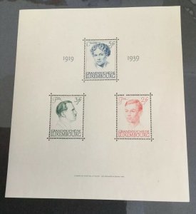 Luxembourg Sc# B217 Mint Hinged MH Grand Duchess Souvenir Sheet
