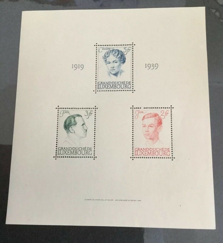 Luxembourg Sc# B217 Mint Hinged MH Grand Duchess Souvenir Sheet