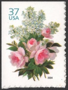 SC#3836 37¢ Garden Bouquet Booklet Single (2004) SA