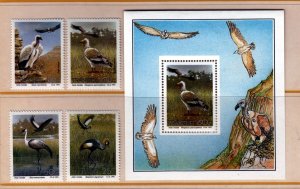 South Africa - Transkei Sc 255-258a NH Set+Souvenir Sheet of 1991 - Birds