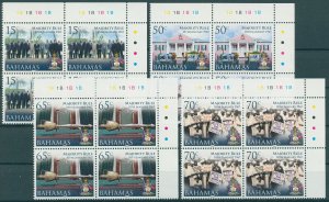 Bahamas 2022 MNH Historical Events Stamps Majority Rule 4v Set in Block 1B