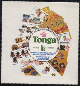 Tonga 1979 MH Sc #454 5s Tongan FDCs 10th anniversary Intro of Self-Adhesive ...