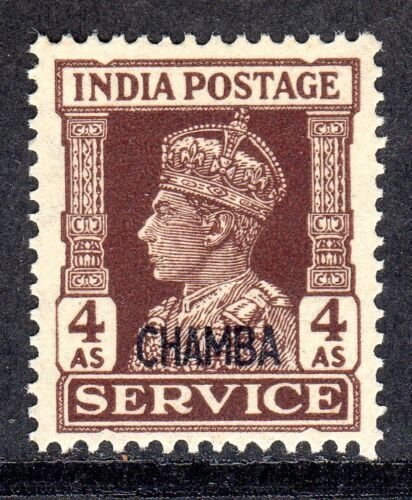 INDIA  --CHAMBA - 1940-43- SG081 -  4 anna   -  Mint Never Hinged 