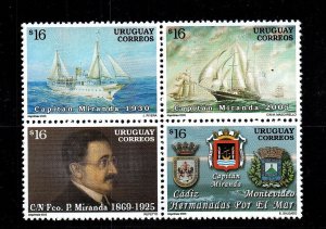 2005 Uruguay Captain Miranda ships sea Cadiz and Montevideo #2149 ** MNH