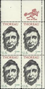 # 1327 MINT NEVER HINGED HENRY DAVID THOREAU