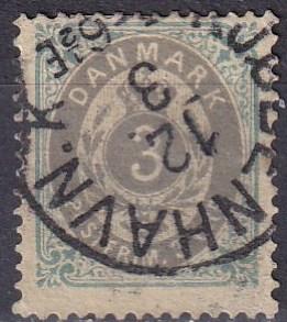 Denmark #25 F-VF Used CV $15.00 (A19305)