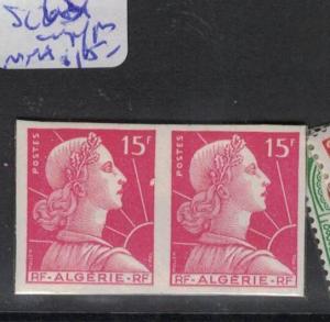 Algeria 15F Lady Imperf Pair MNH (2dqg)