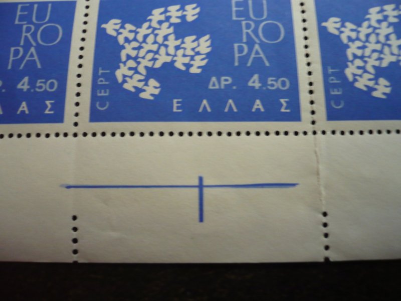 Stamps - Greece - Eurpoa 1961 - Scott#719 - Mint Never Hinged Sheet of 25 Stamps
