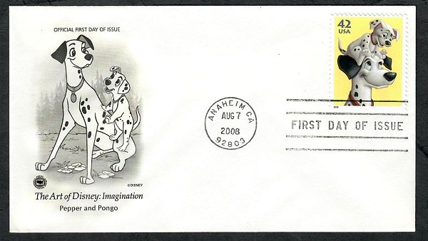 4342 Pepper and Pongo Unaddressed PCS FDC