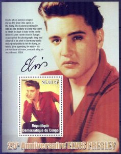 Congo 2002 Music Rock Singer Elvis Presley ( II ) S/S MNH Private