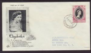 Basutoland 45 Queen Elizabeth II Coronation Artcraft Typed FDC