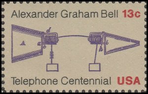 US 1683 Telephone Centennial 13c single MNH 1976