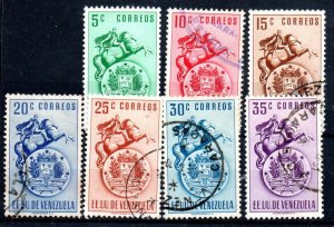 Venezuela 499 Mint hinged, 500-505 Used. Set