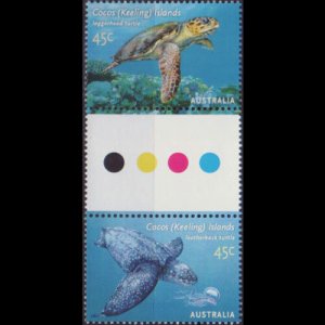 COCOS IS. 2002 - Scott# 336a/c Turtles 45c NH