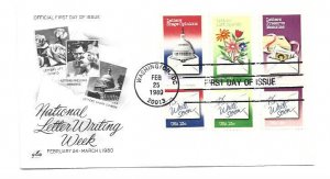 1805-10 Letter Writing Week on one ArtCraft  FDC