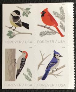 US #5317-5320 (5320a) MNH Block of 4 Birds of Winter (.50)