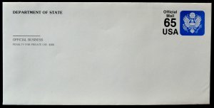 1990 US Sc. #UO80 Official mail envelope, 65 cent, mint, very good condition