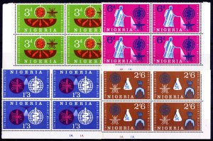 Nigeria 1962 Sc#128/131 MOSQUITO-MALARIA-WHO-MEDICINE Block of 4 MNH