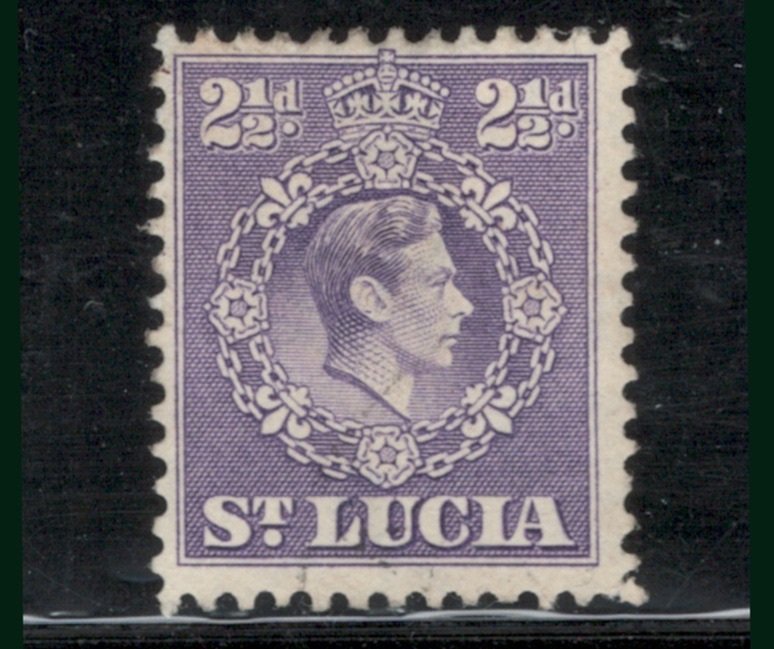 St. Lucia 1947 King George VI 2 1/2p Scott # 116 MH