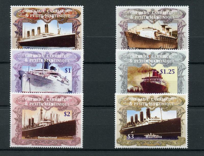 Grenada Grenadines 2004 MNH Ocean Liners 6v Set Ships Boats Titanic Stamps